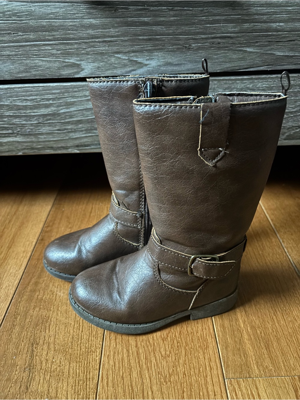 OshKosh B'gosh Brown Girls Mid-Calf Buckle Boots